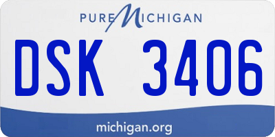 MI license plate DSK3406