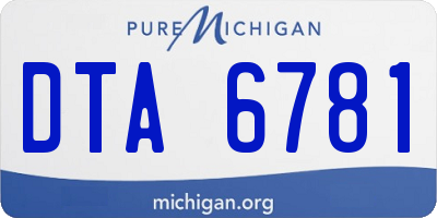 MI license plate DTA6781