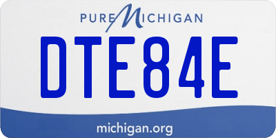 MI license plate DTE84E