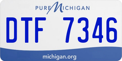 MI license plate DTF7346