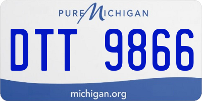 MI license plate DTT9866