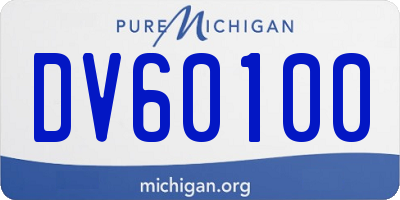 MI license plate DV60100