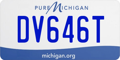 MI license plate DV646T