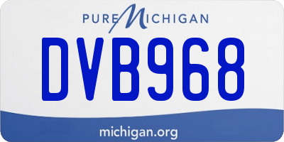 MI license plate DVB968