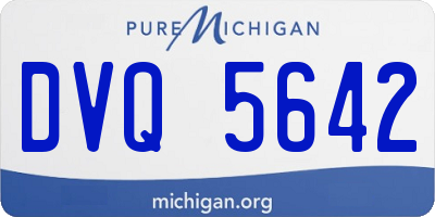 MI license plate DVQ5642