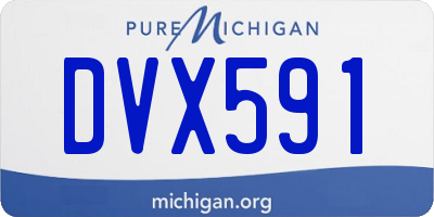 MI license plate DVX591