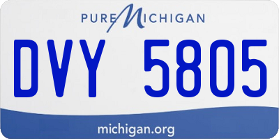 MI license plate DVY5805