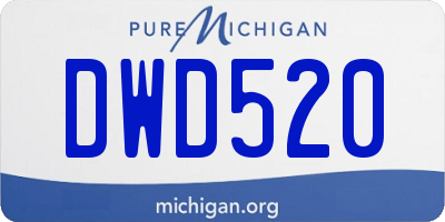 MI license plate DWD520