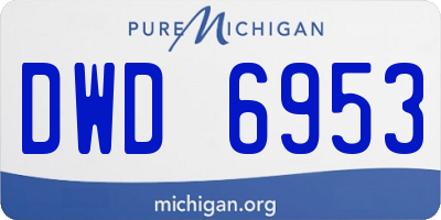 MI license plate DWD6953