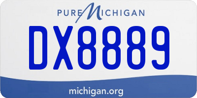 MI license plate DX8889