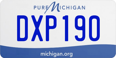 MI license plate DXP190