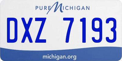 MI license plate DXZ7193