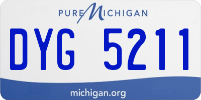 MI license plate DYG5211