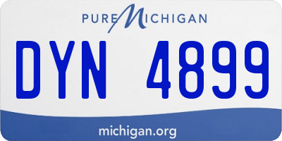 MI license plate DYN4899