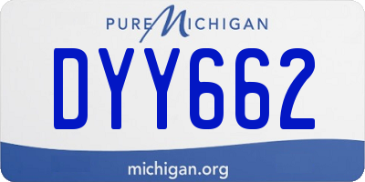 MI license plate DYY662