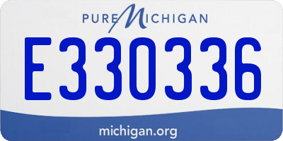 MI license plate E330336