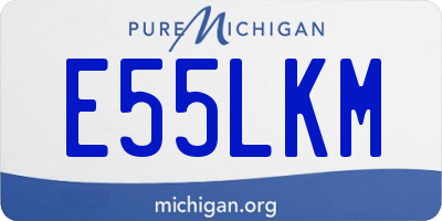 MI license plate E55LKM