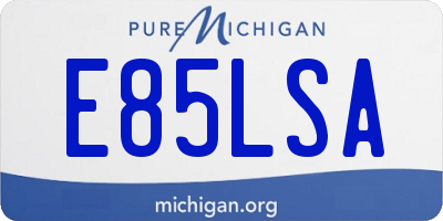 MI license plate E85LSA