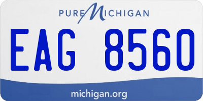MI license plate EAG8560