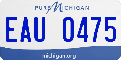 MI license plate EAU0475