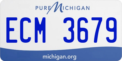 MI license plate ECM3679