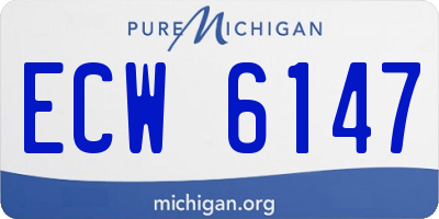 MI license plate ECW6147