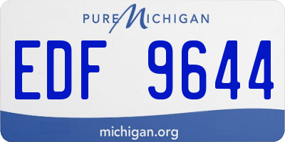 MI license plate EDF9644