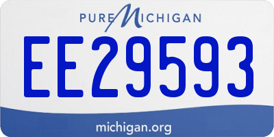 MI license plate EE29593