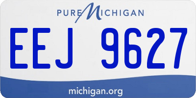 MI license plate EEJ9627