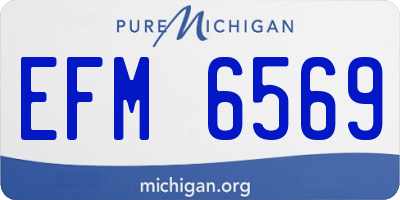 MI license plate EFM6569