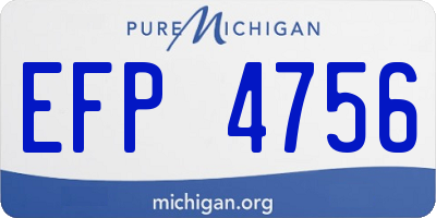 MI license plate EFP4756