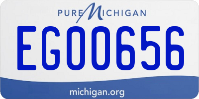 MI license plate EG00656