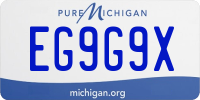 MI license plate EG9G9X