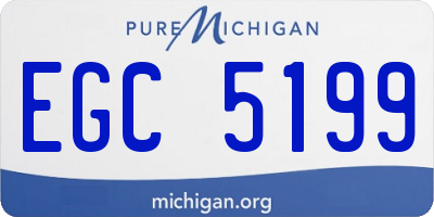 MI license plate EGC5199