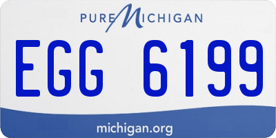 MI license plate EGG6199