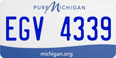 MI license plate EGV4339