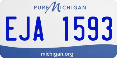 MI license plate EJA1593