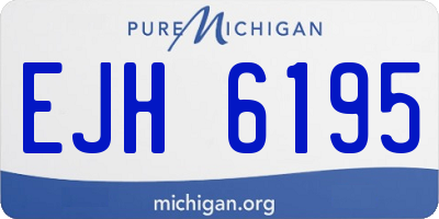 MI license plate EJH6195