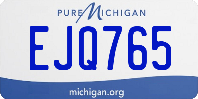 MI license plate EJQ765