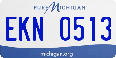 MI license plate EKN0513