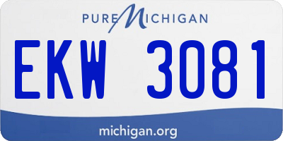 MI license plate EKW3081