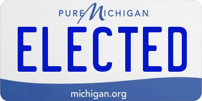 MI license plate ELECTED