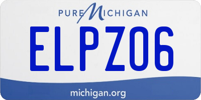 MI license plate ELPZO6