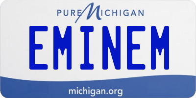 MI license plate EMINEM