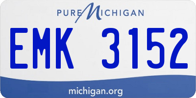 MI license plate EMK3152