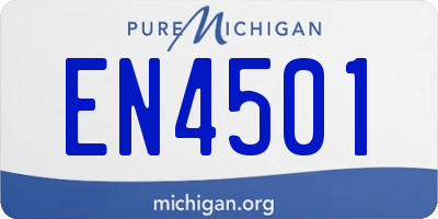 MI license plate EN4501