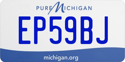 MI license plate EP59BJ