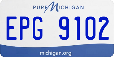 MI license plate EPG9102