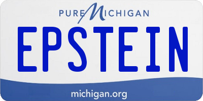 MI license plate EPSTEIN