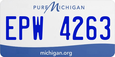 MI license plate EPW4263